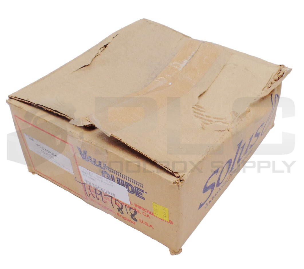 BOX OF 10 NEW SOLUS VG-245KBK VALU-GUIDE L-BRACKET BLACK PLASTIC *READ*