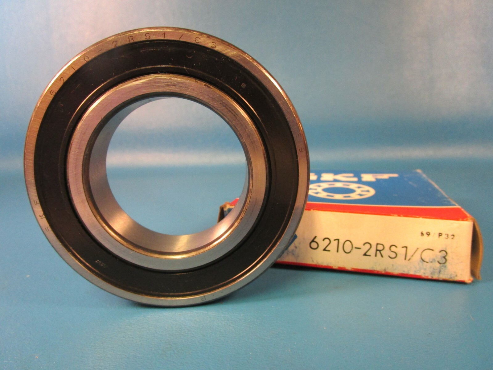 SKF 6210 2RS1 C3, Single Deep Groove Roller Bearing, 6210 2RS1