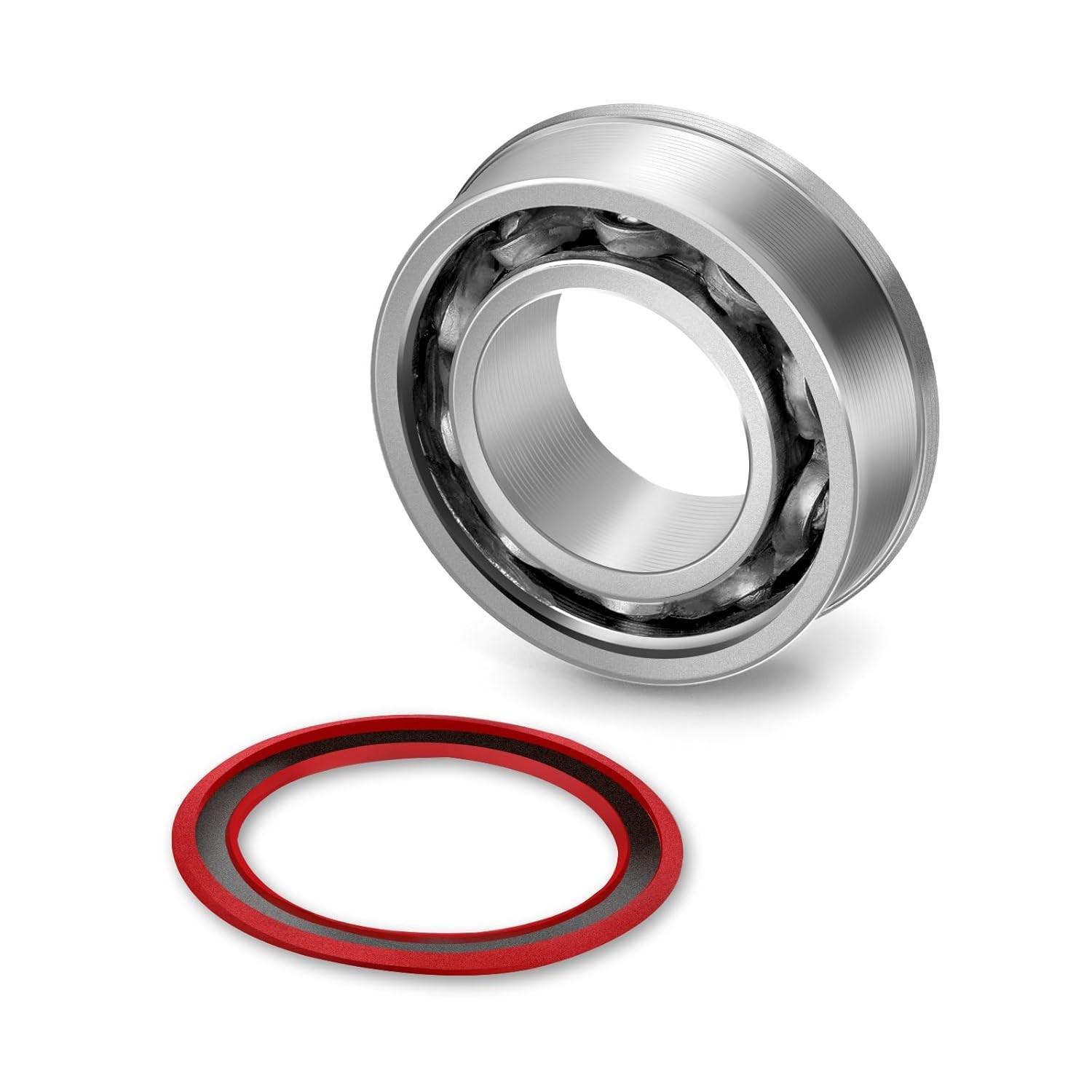 XiKe 20 Pcs Flanged Ball Bearings ID 3/4″ x OD 1-3/8″, Applicable for Lawn Mower
