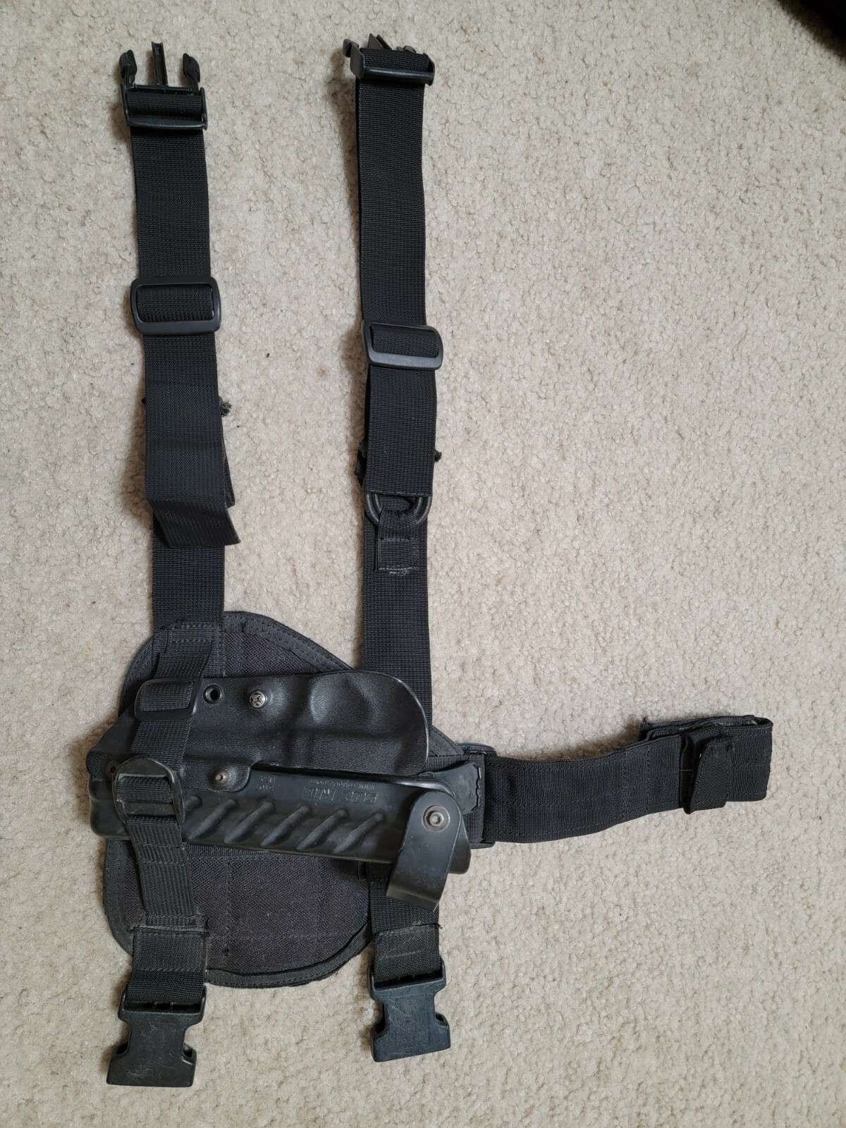 Soc Rig Handgun Holster Black RH M9/92-F 5107 Drop-leg