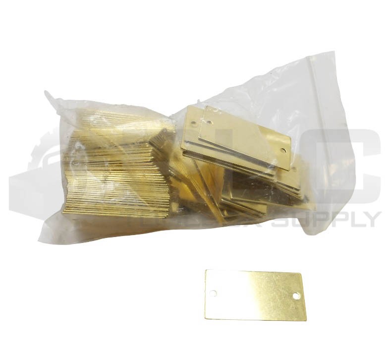 NEW PACK OF 100 1F039A BLANK TAG RECTANGLE BRASS