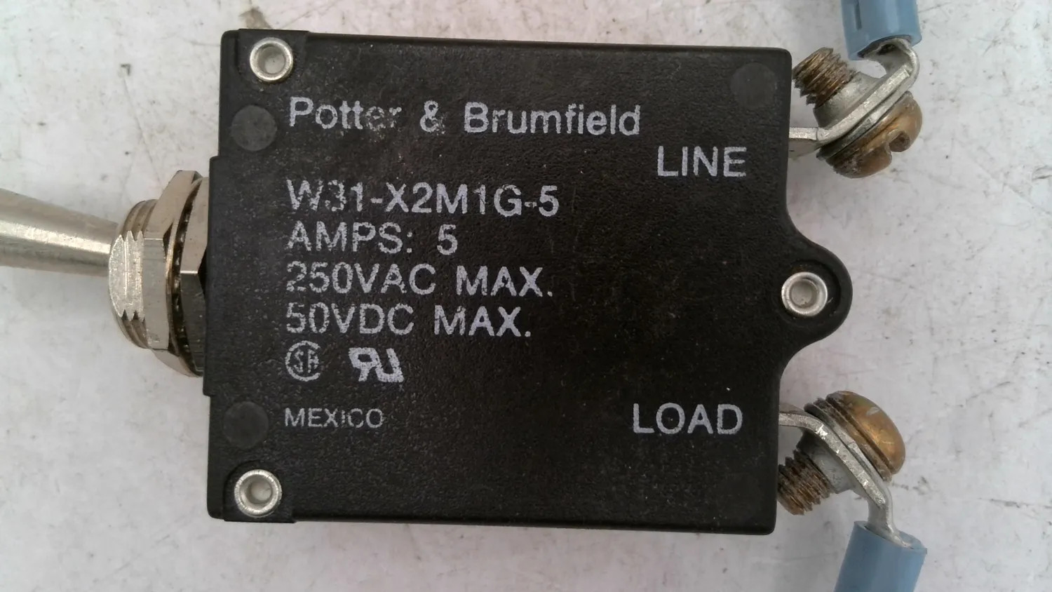 POTTER & BRUMFIELD W31-X2M1G-5 THERMAL CIRCUIT BREAKER 5A