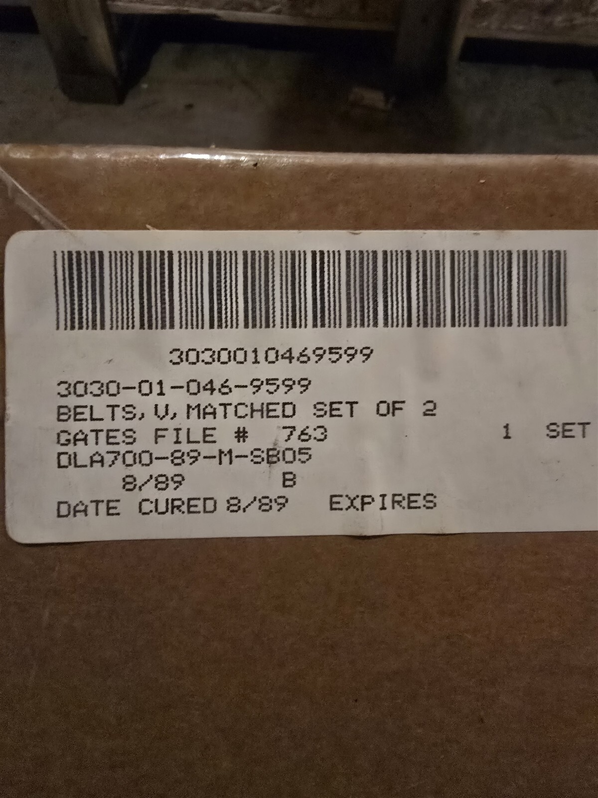 NEW Gates 763 Set of 2 Matched V-Belts PPP-B-636 45-0135 *FREE SHIPPING*