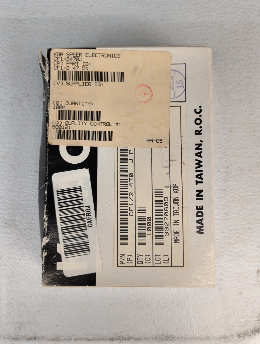 KOA Speers CF1/2470J 1/2 47 5% Pk/1000 New