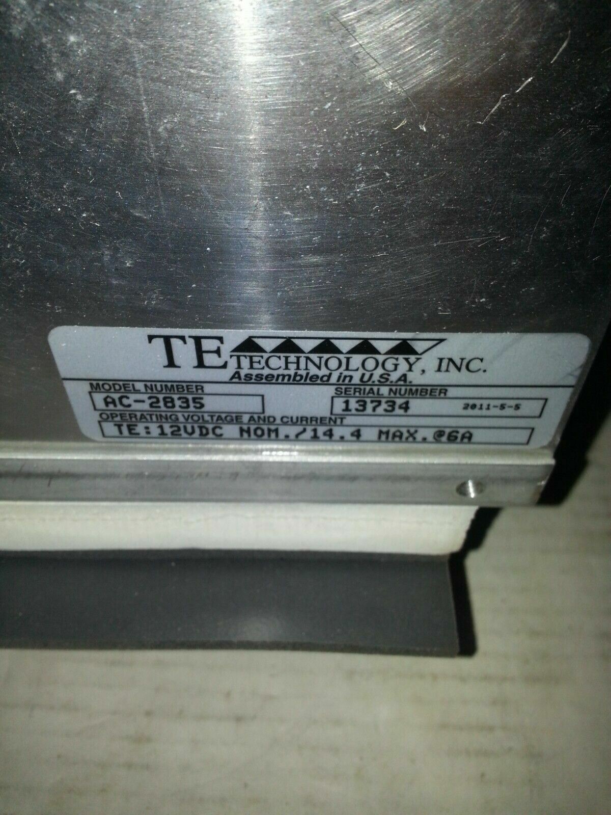 TE TECHNOLOGY AC-2835 13734 12VDC NOM./14.4 6A
