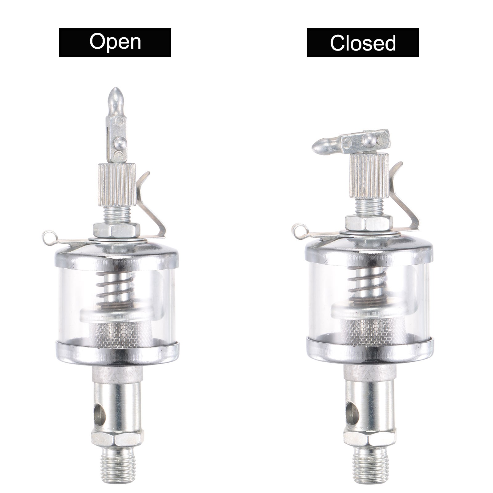Needle Valve Type Oil Cup M10x1 Thread 16ml Sight Gravity Drip Feed
