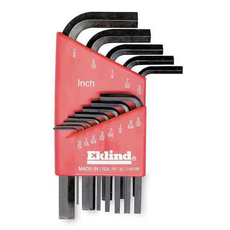 Eklind 10113 13 Piece Sae L-Shape Hex Key Set, 10113