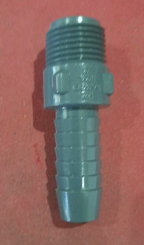 Lasco 1/2″ x 3/4″ PVC Barded Coupling MFR 1436-101