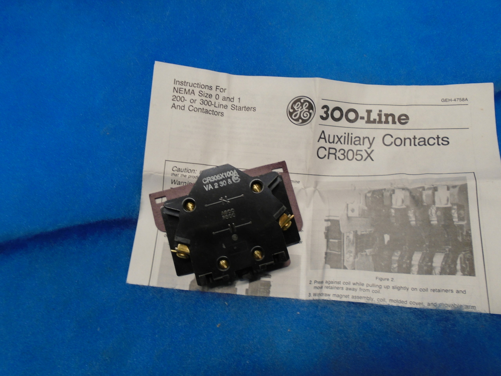 GENERAL ELECTRIC CR305X100A, AUXILIARY CONTACT BLOCK 1YR WARRANTY