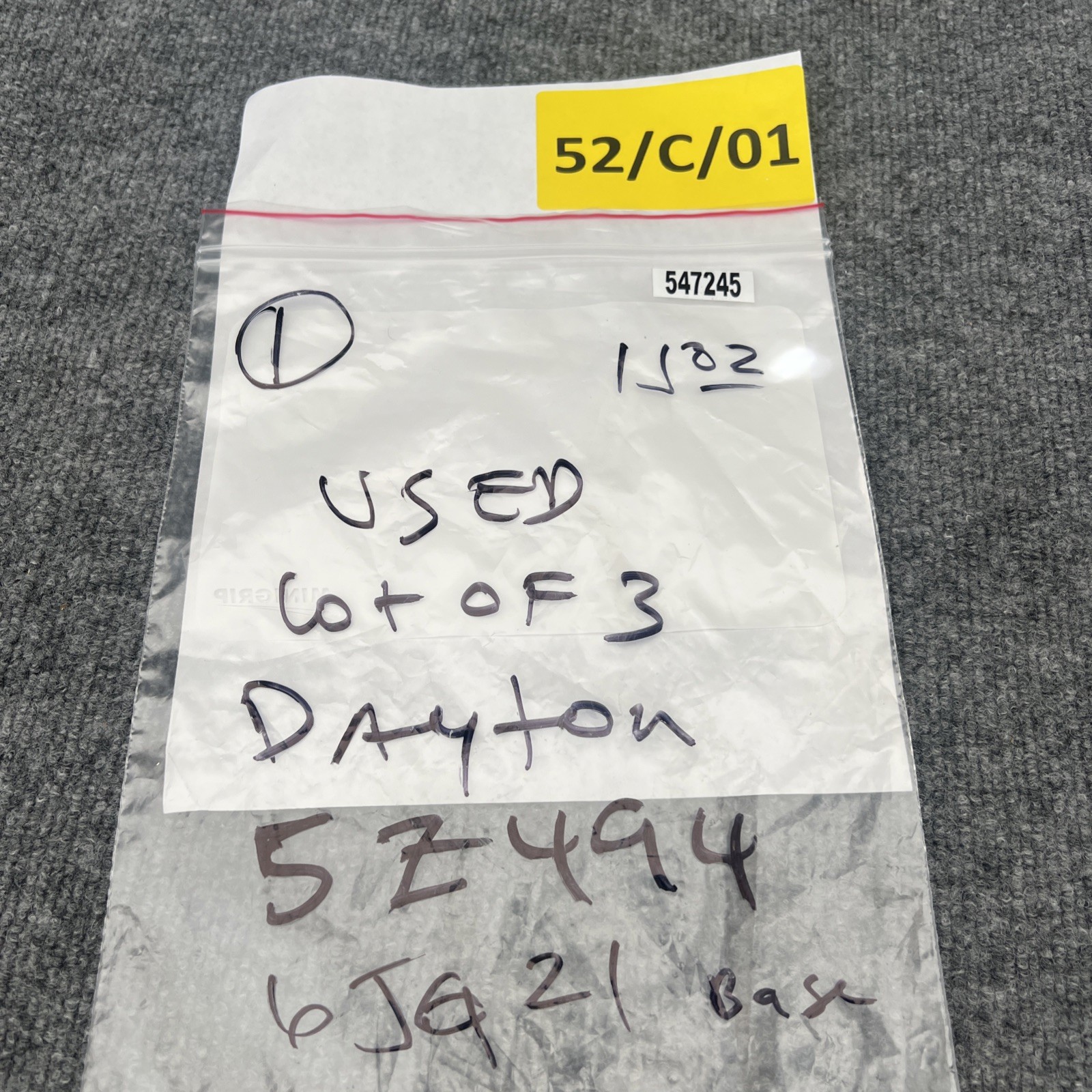 Lot Of 3 – Dayton 5Z494 Relay 15A 110-120V With 6JG21 Base New Other