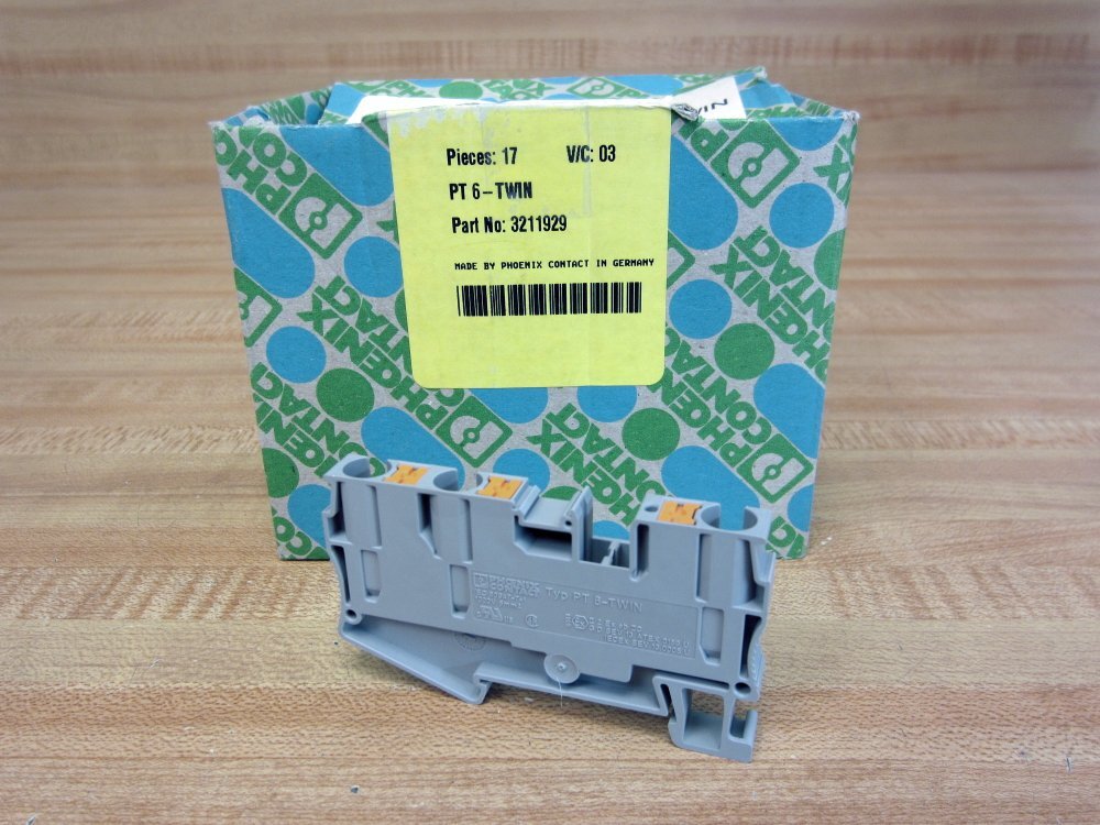 Phoenix Contact PT6-TWIN Terminal Block PT6TWIN 3211929 (Pack of 17)