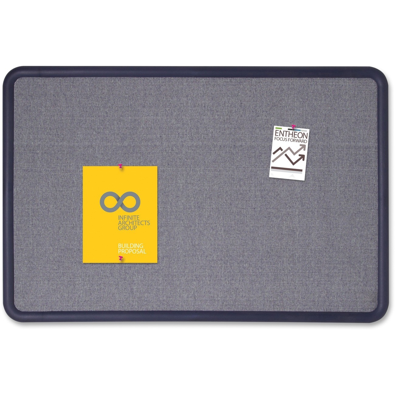 Quartet 7694BE Fabric Bulletin Board 36×48 Light Blue Frame