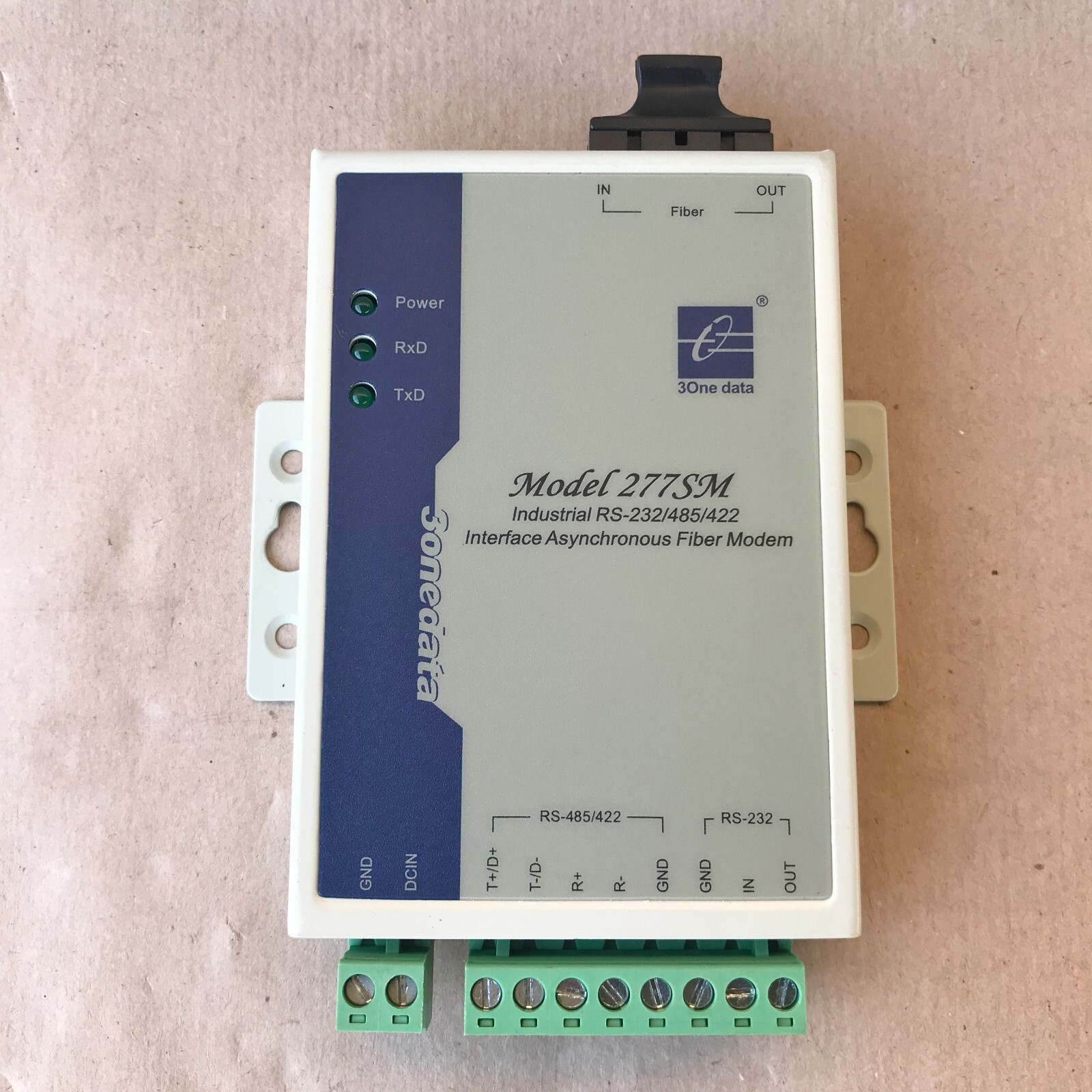 3ONEDATA 277SM INTERFACE ASYNCHRONOUS FIBER MODEM MODEL277-S-SC-20KM