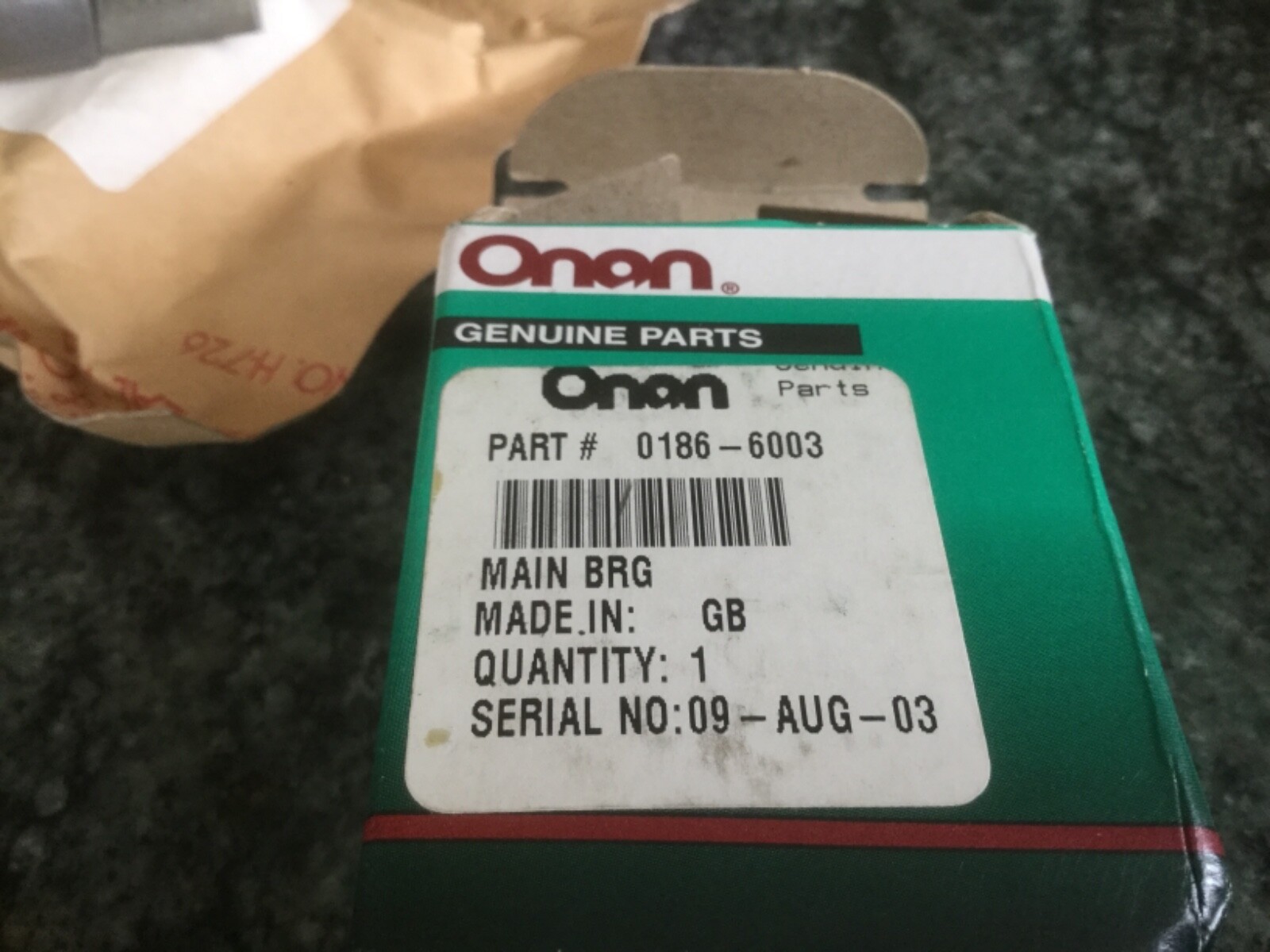 ONAN 0186-6003 BEARING NSN 3120-01-361-6003 new