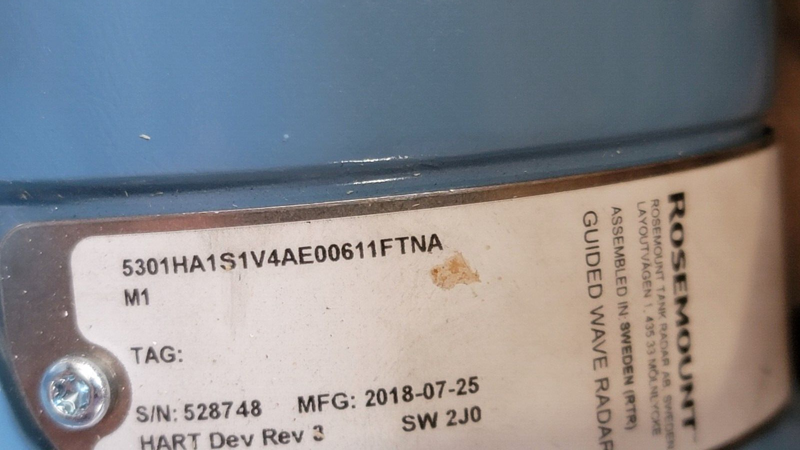 Rosemount 5300 Series Level Transmitter 5301HA1S1V4AE00611FTNAM1 NEW LOC Y
