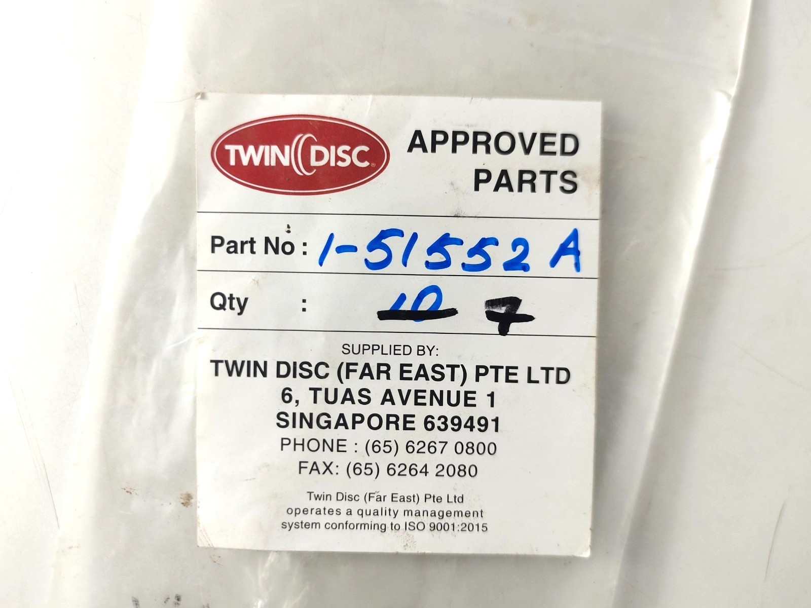 Packing P/N 1-51552-A For Twin Disc ( Pack of 16 )