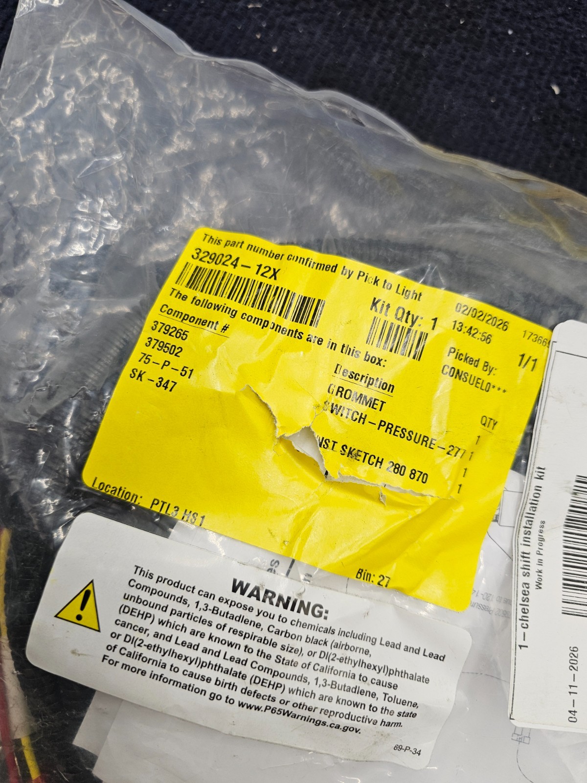 Parker Chelsea 329024-12X Power Take Off (PTO) Repair for Chelsea 277-278 Series