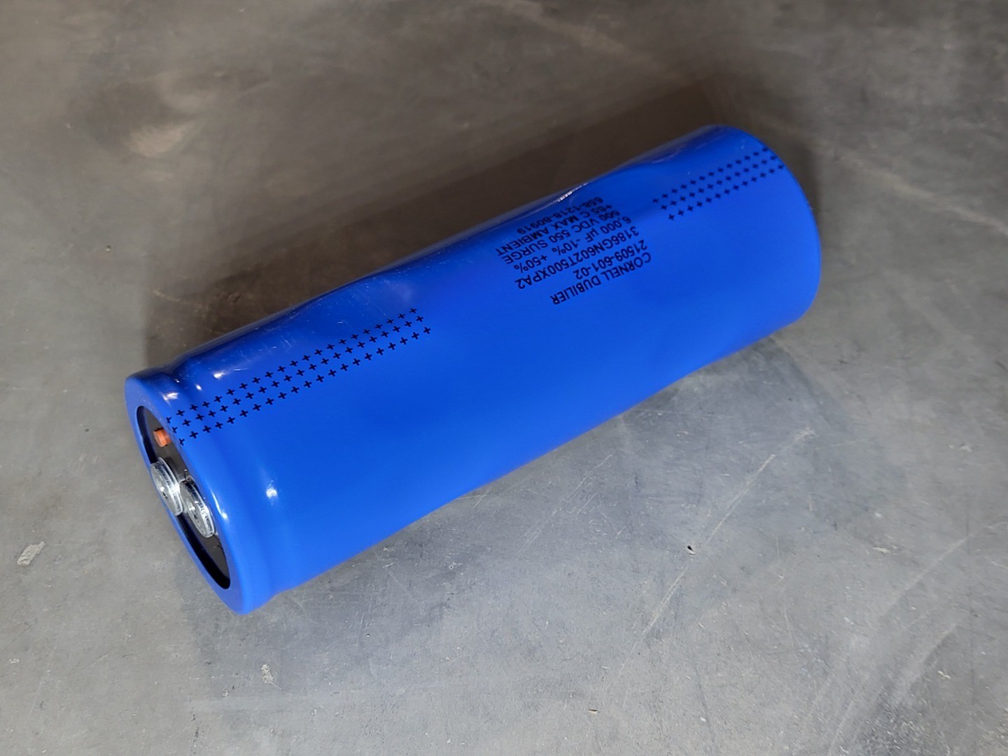 SURPLUS NEW 2012 CORNELL-DUBILIER 21509-601-02 6000 uF Capacitor – Electrical