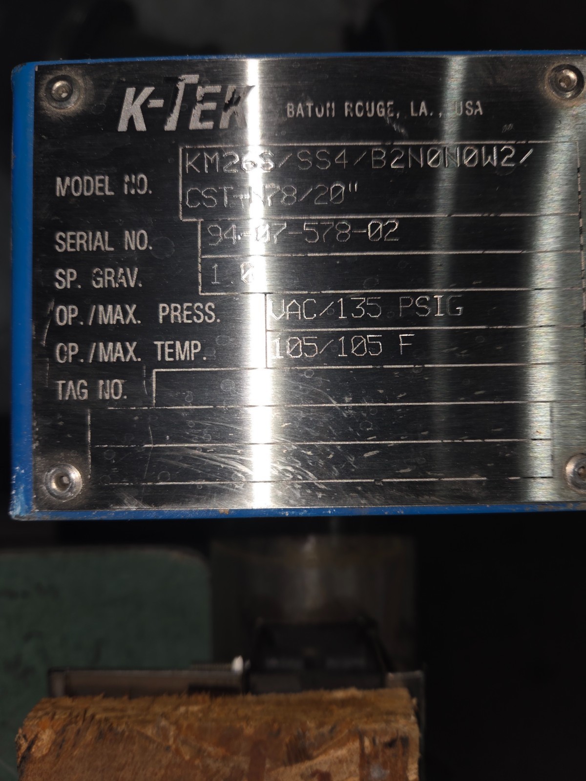 K-TEK KM26S/SS4/B2N0N0W2/CST-N78/20″ Stainless Steel Level Sensor