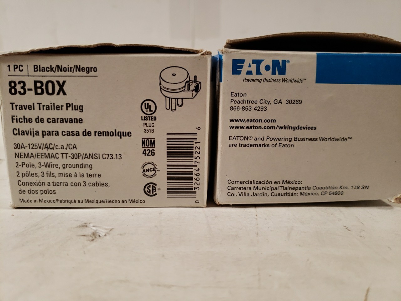 Lot Of 2 Eaton 83-BOX Travel Trailer Plug