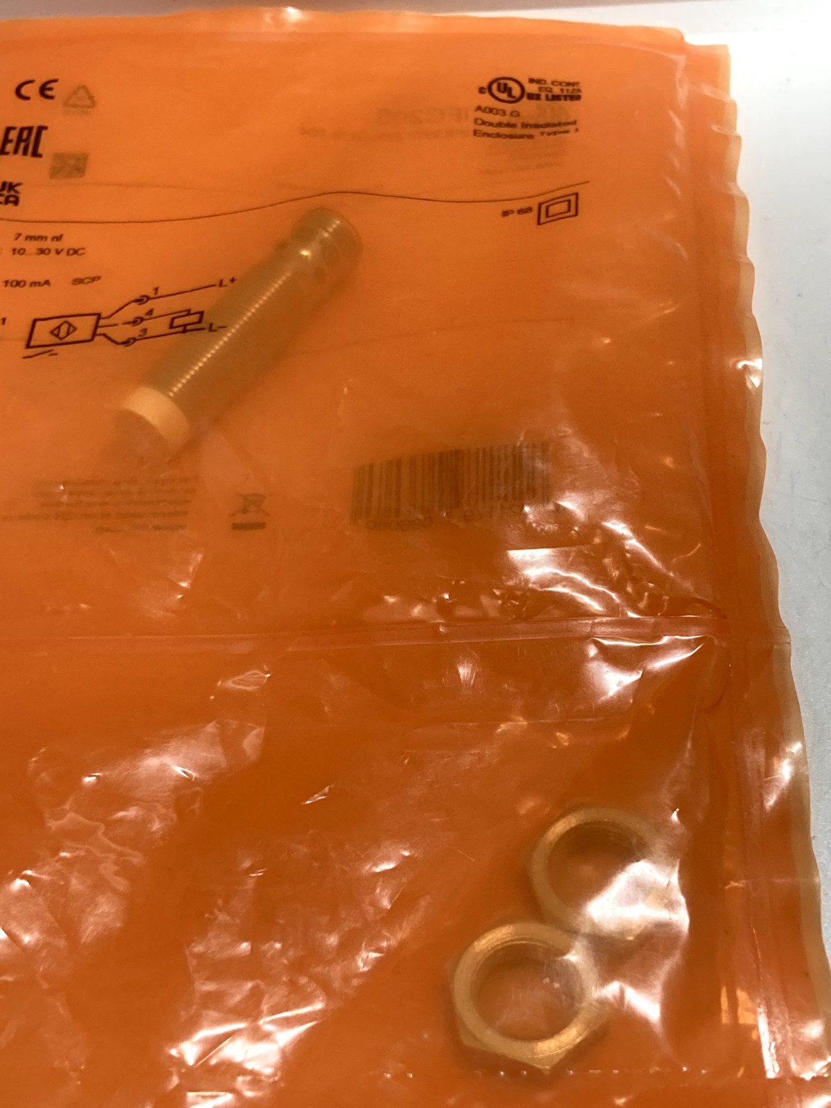 IFM IFB3007-BPKG/US-104 (IFC205) SENSOR 7MM SENSING 10-30VDC 100MA NIB