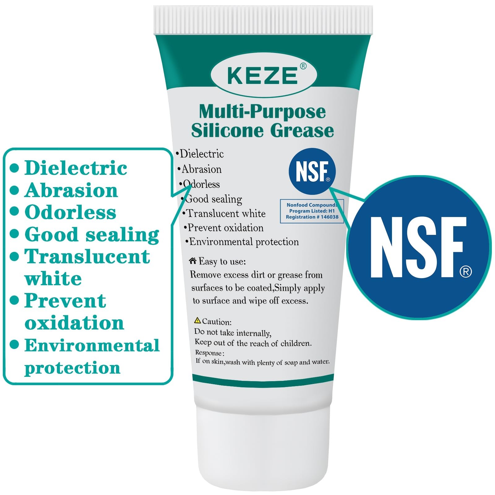 92003 Silicone Grease with PTFE,Teflon-Based Lubricant Silicon Grease Tube for M