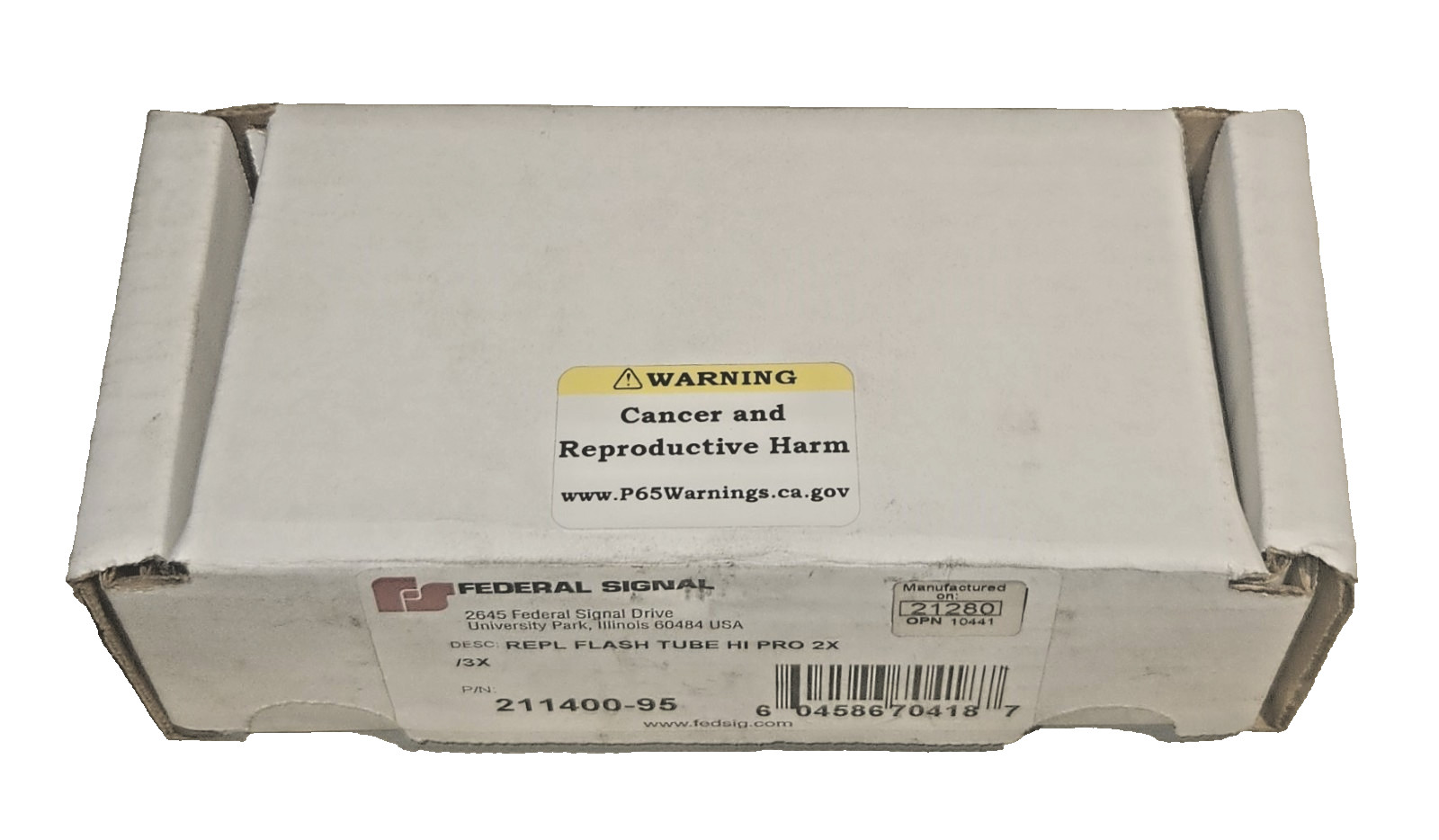 211400-95 FEDERAL SIGNAL CORP Replacement Flash Tube HI PRO 2X/3X