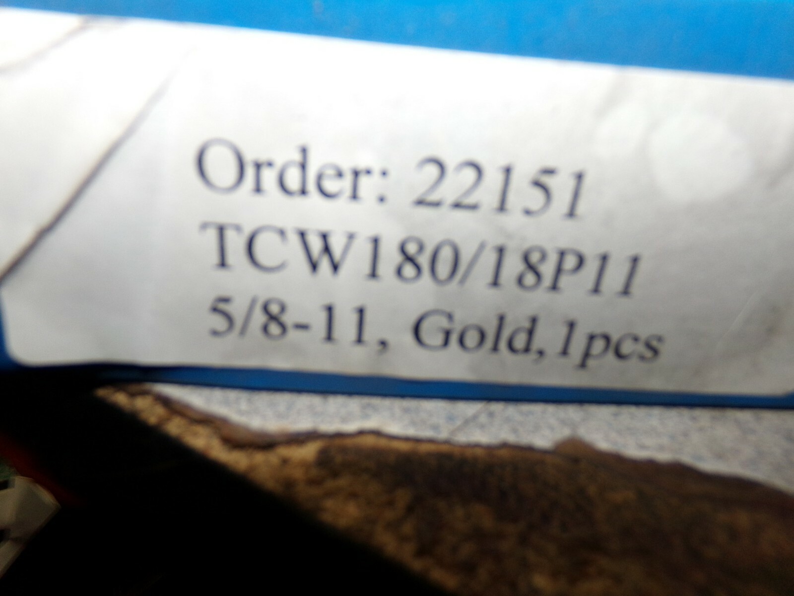 NEW Gold Threaded Base 22151 TCW180/18P11 *FREE SHIPPING*