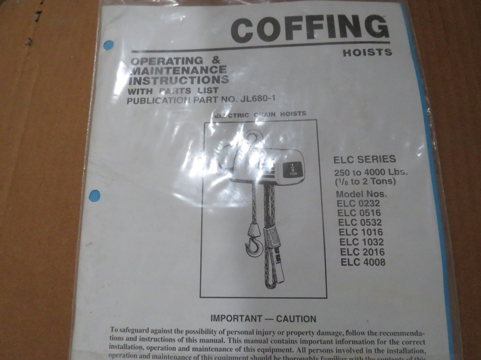Coffing 1 Ton Hoist ELC 2016 4