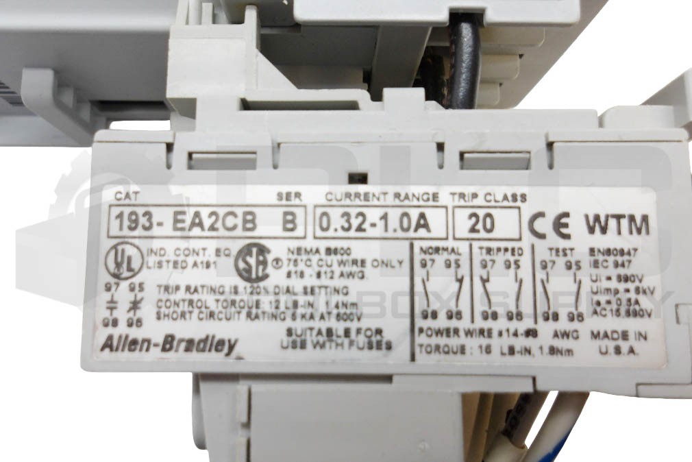 ALLEN BRADLEY 100-C09D*10 /A CONTACTOR W/ 193-EA2CB /B