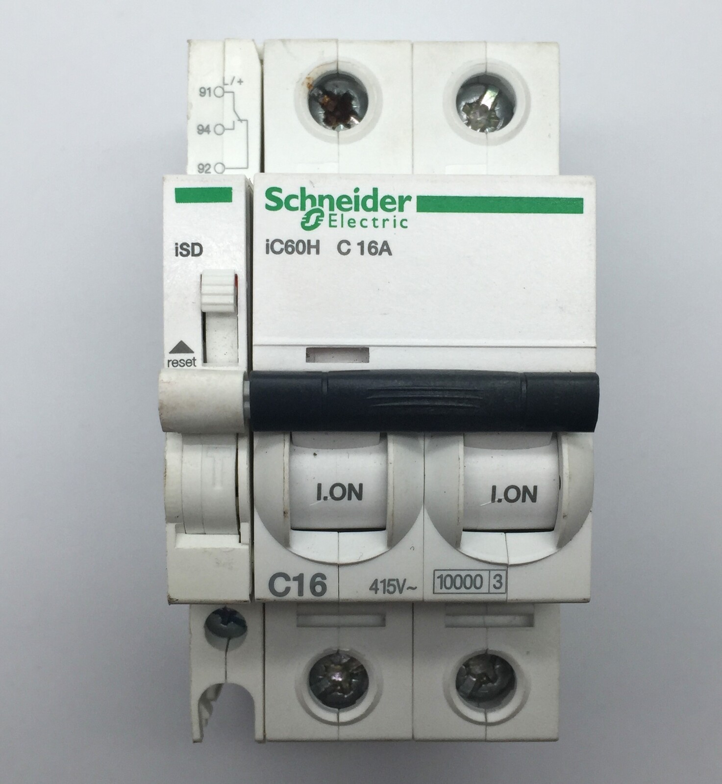 Schneider DD-2015-W25-2-2 MCB 2P C16A 415V Aux Fault Contact iSD DD15173