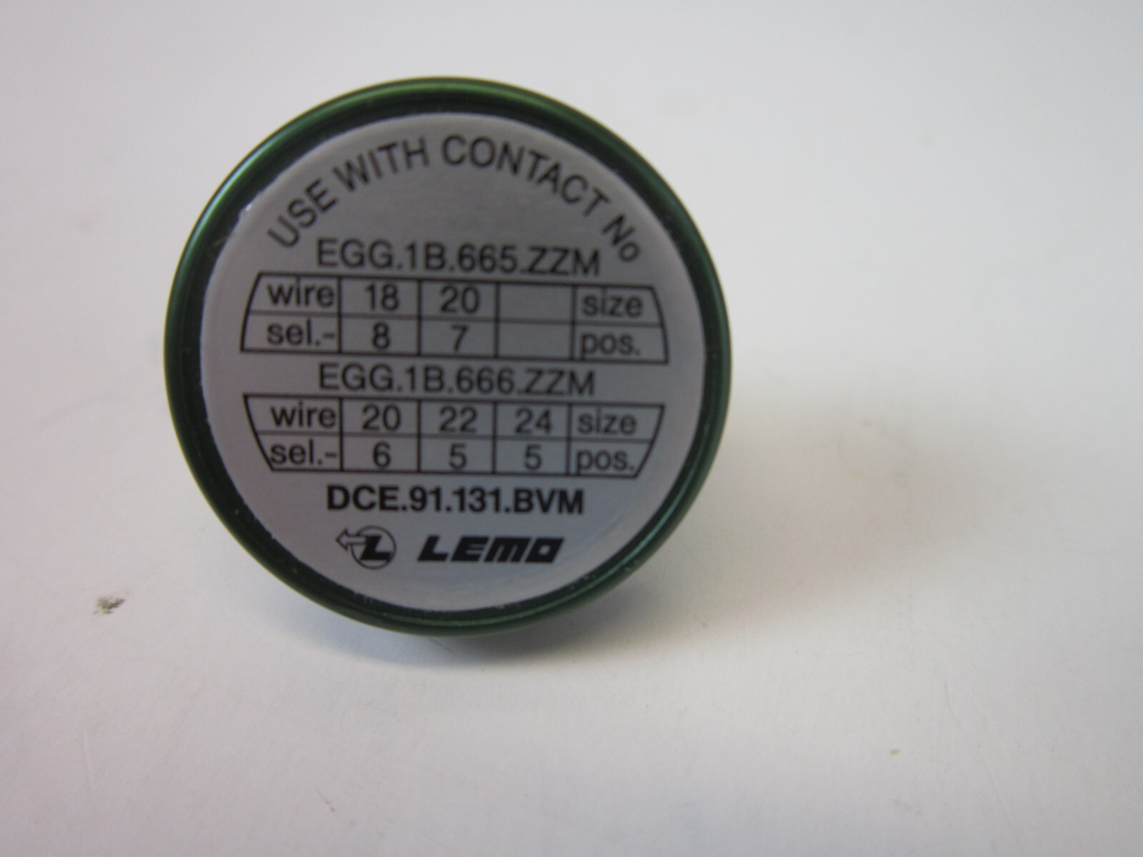 Lemo DCE.91.131.BVM Positioner for contact EGG.1B.665.ZZM and FGG.1B.666.ZZM