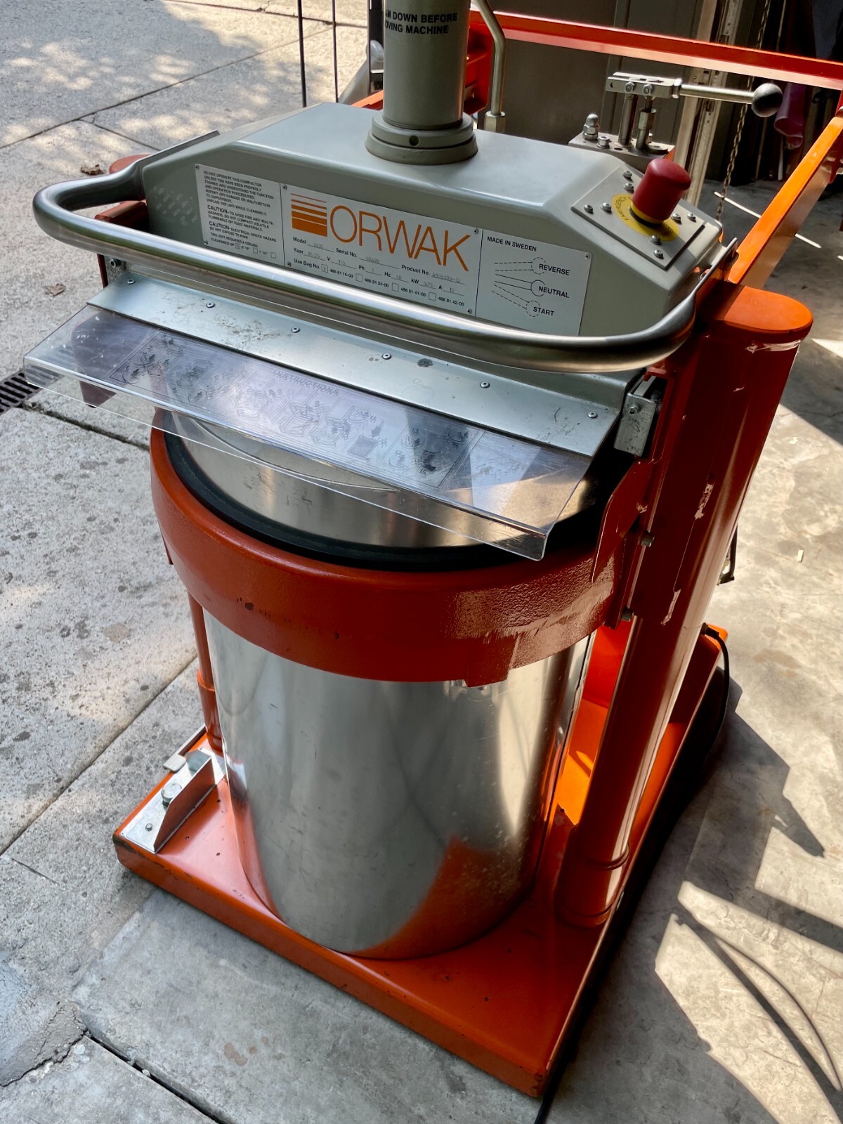 Orwak Commercial Waste Trash Compactor 5030 115v Ph1 Flex In-Bag 50/60hz