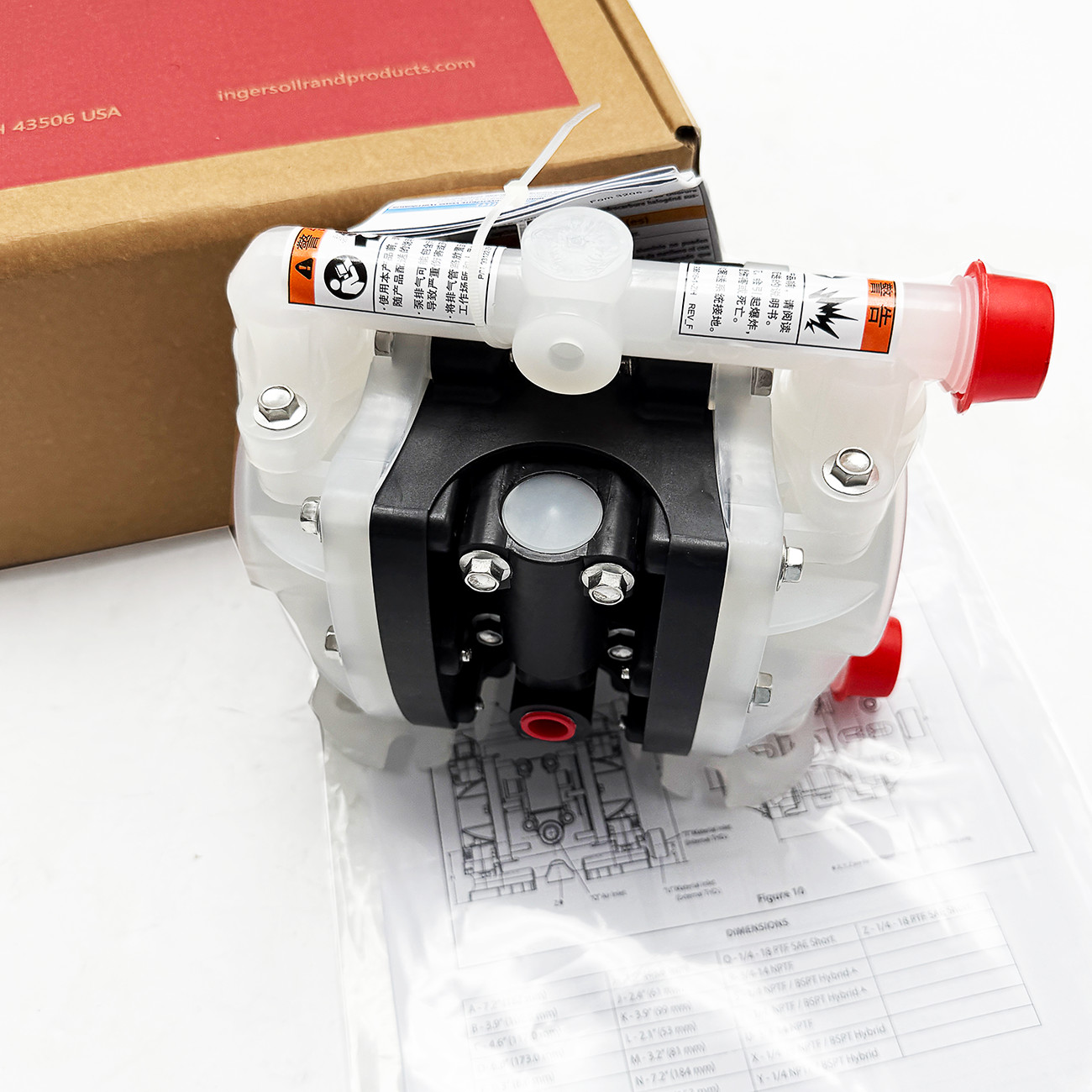 New Double Diaphragm Pump PD01P-HPS-PTT-A for Ingersoll Rand ARO Air Compressor