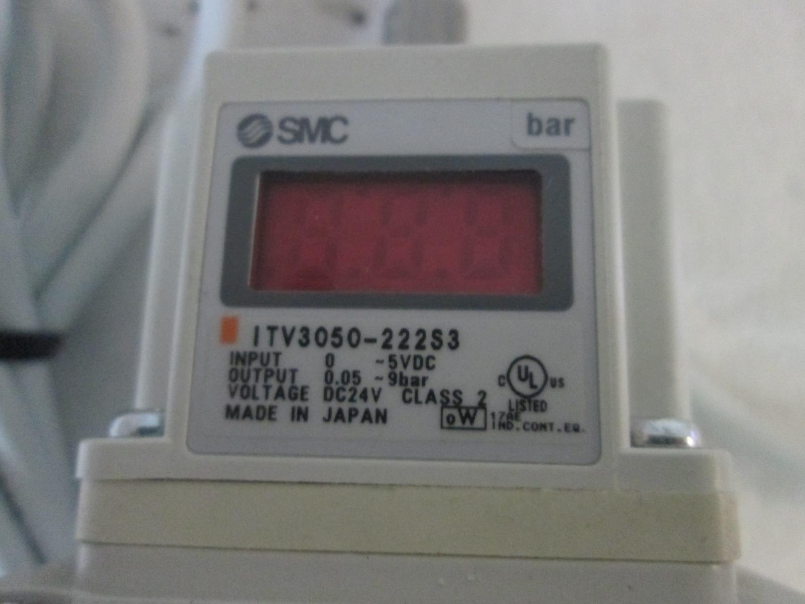 SMC ITV3050-22S3 REGULATOR 9 BAR DC24V 5VDC
