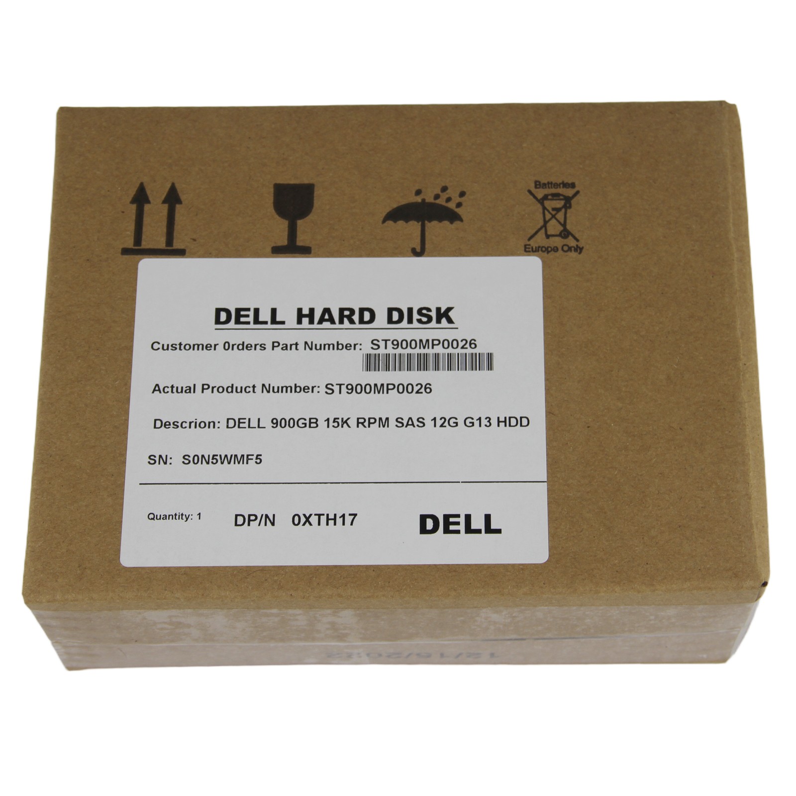 Brand new in box Dell 900GB SAS 10k 2.5″ 6G HDD XTH17 Seagate ST900MP0026