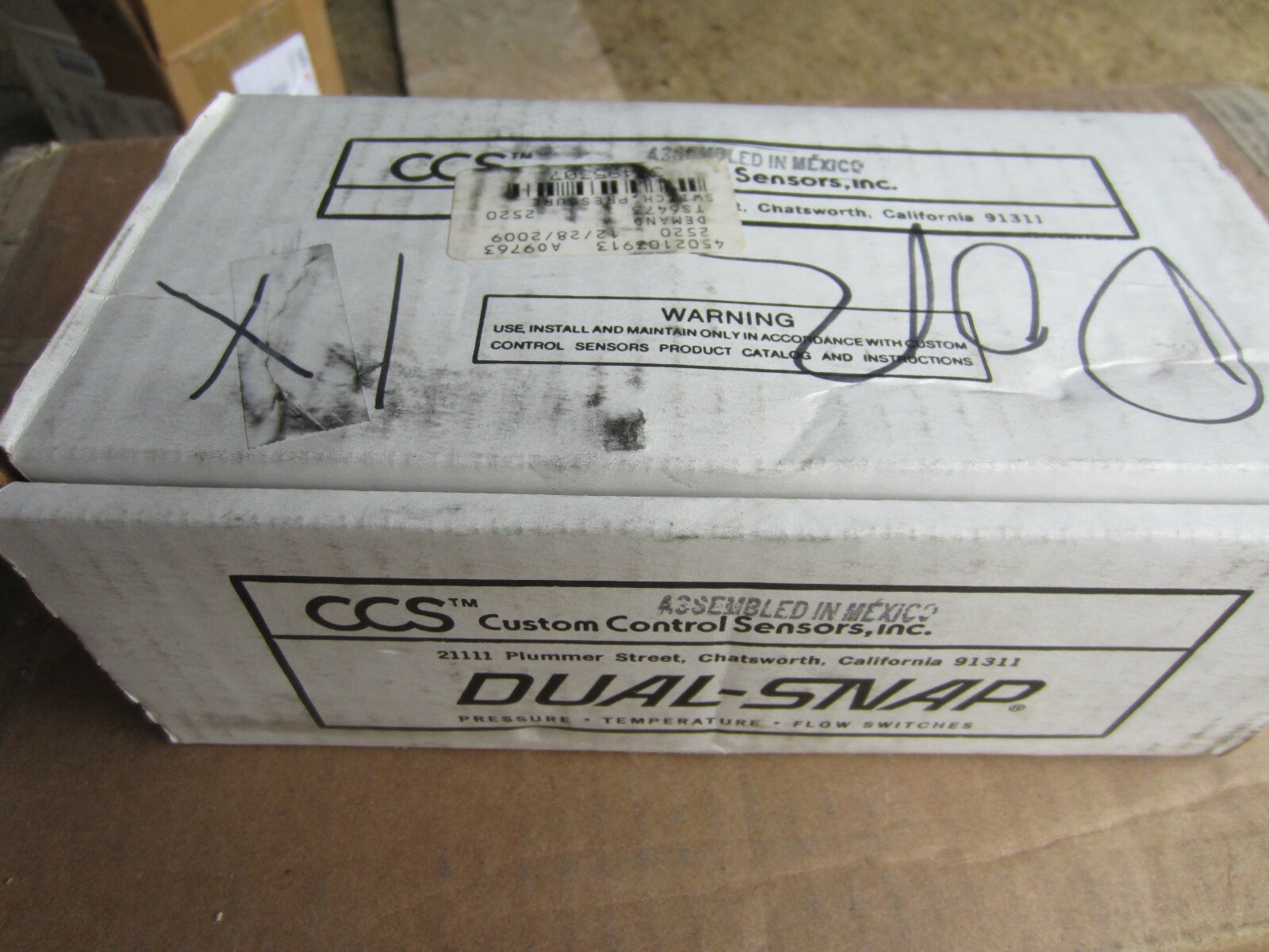 New CCS Custom Controls Sensors 646GE4-212 Pressure Switch 226A1706-203