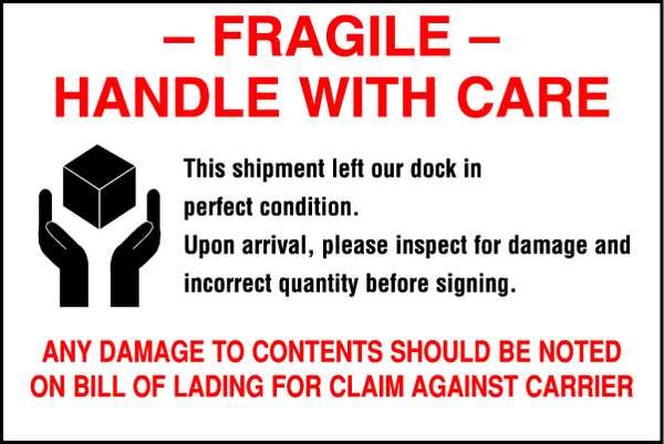 Tapecase 16U799 Shipping Labels, 6 In. W, 4 In. H, PK500