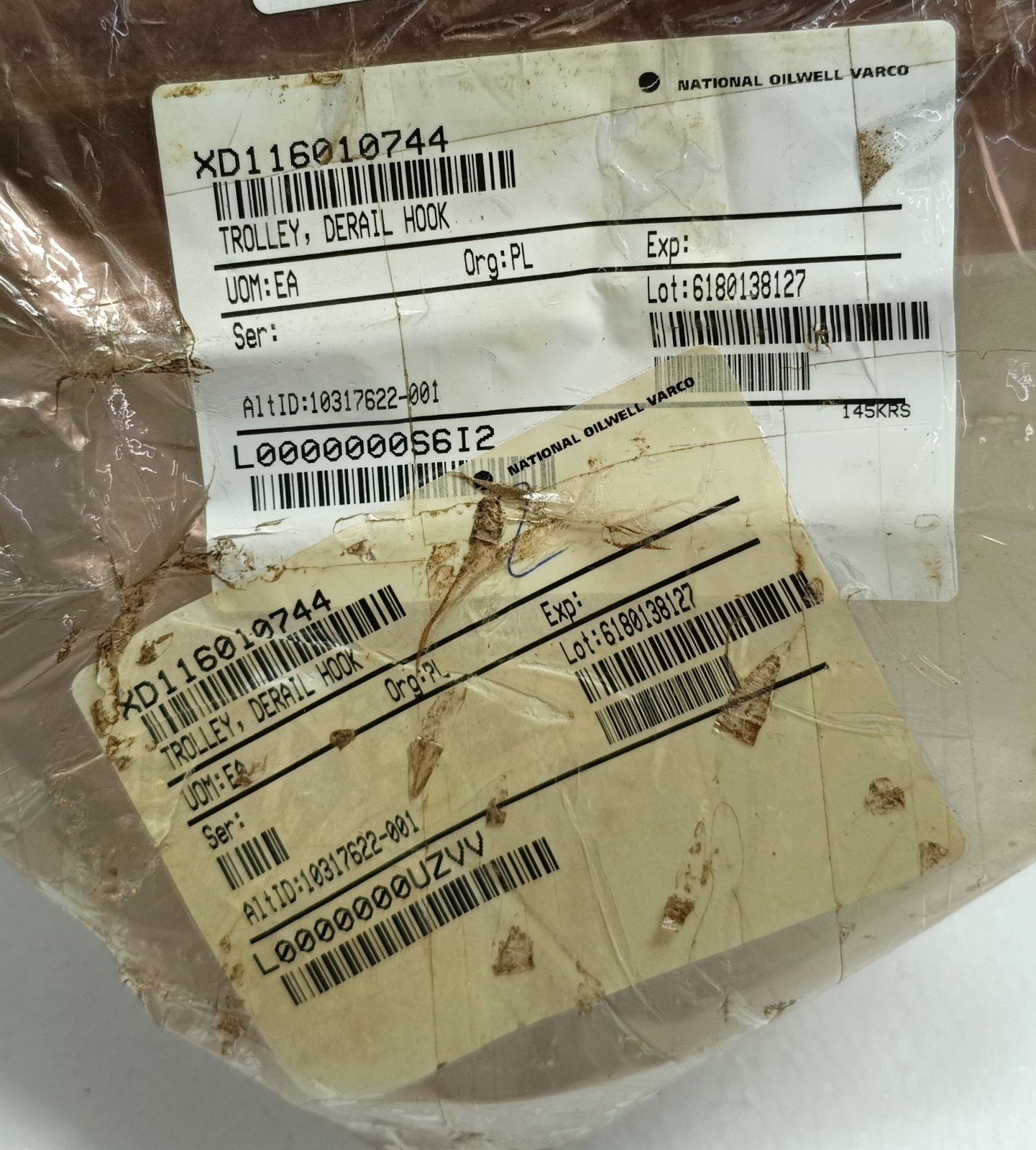 NOV XD116010744 Trolley Derail Hook Plate | National Oilwell Varco | New Surplus