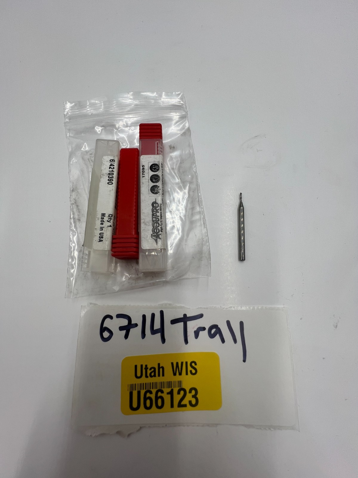 (QTY 2) Accupro 01216332 Square End Mill 1mm Dia 4mm LOC, 2FL Solid Carbide