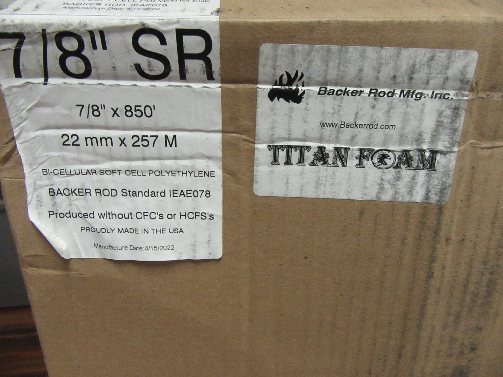 (100 Ft) 7/8″ CLOSED CELL ROUND FOAM BACKER ROD TITAN