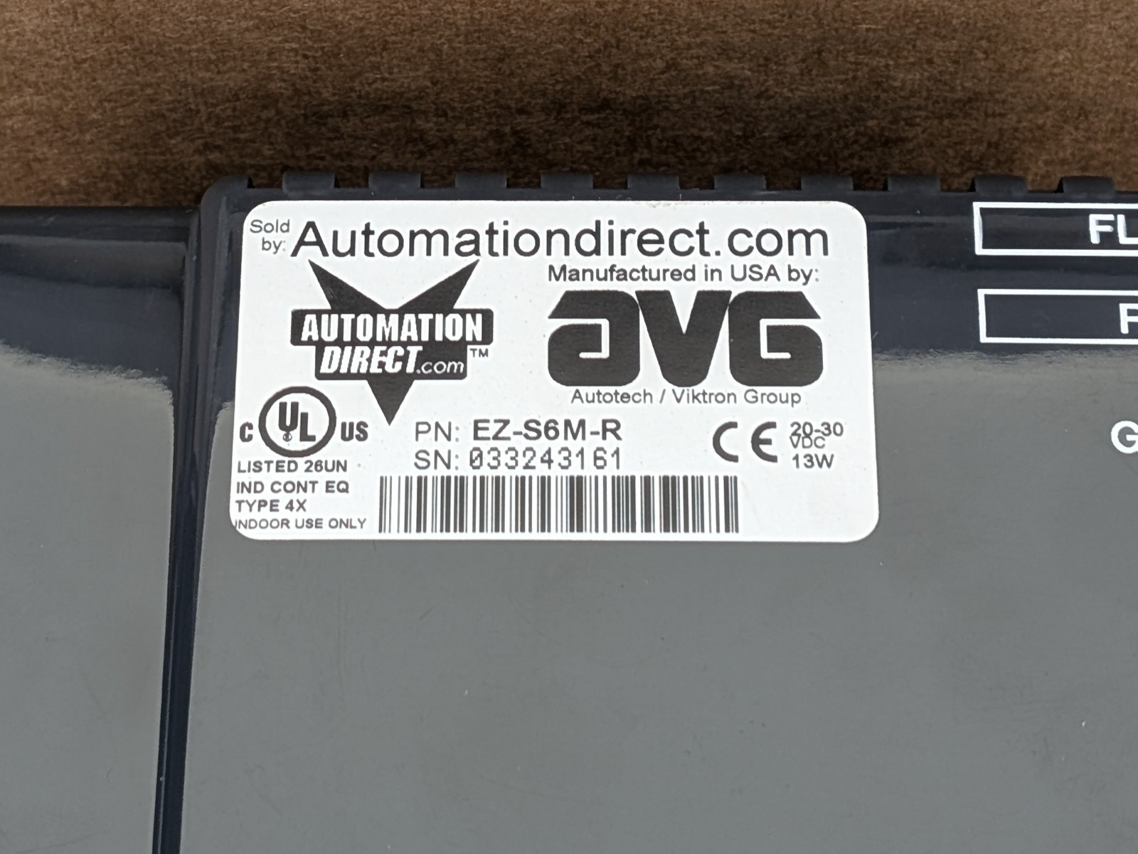EZ-S6M-R – EZS6MR- AV Automation Direct HMI Touch Screen Operator Panel w/ Wires