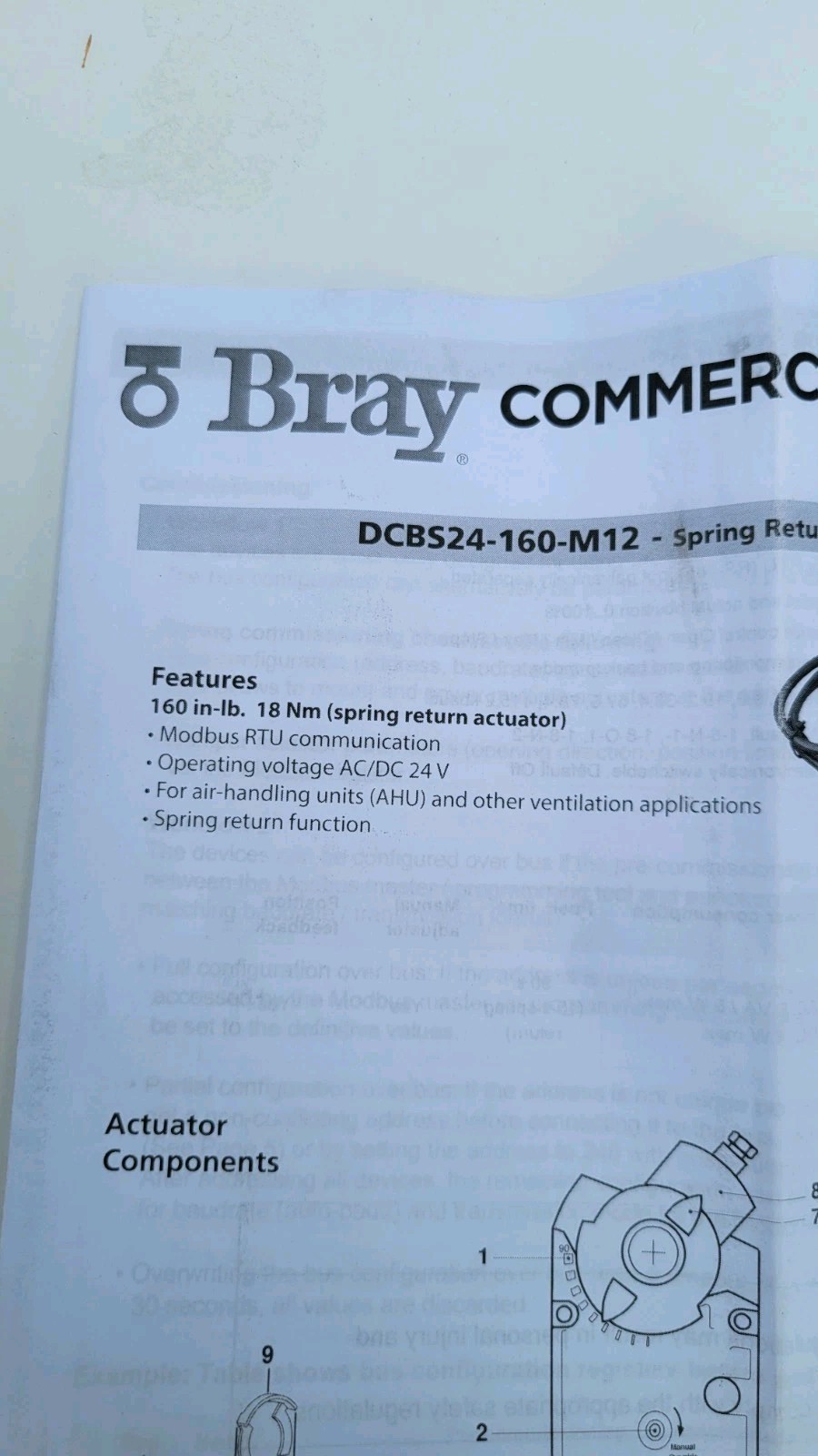 Bray DCBS24-160-M12 24V SPRING RETURN ACTUATOR NEW Actuator
