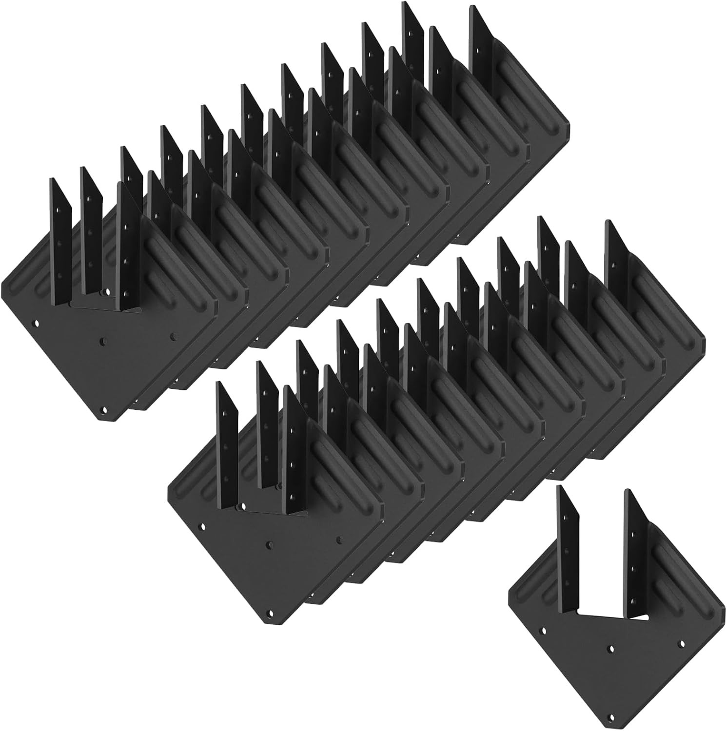 20 Pack Black Hurricane Ties Fit 2X4 Wood Rafters,13 Gauge | Pergola Brackets