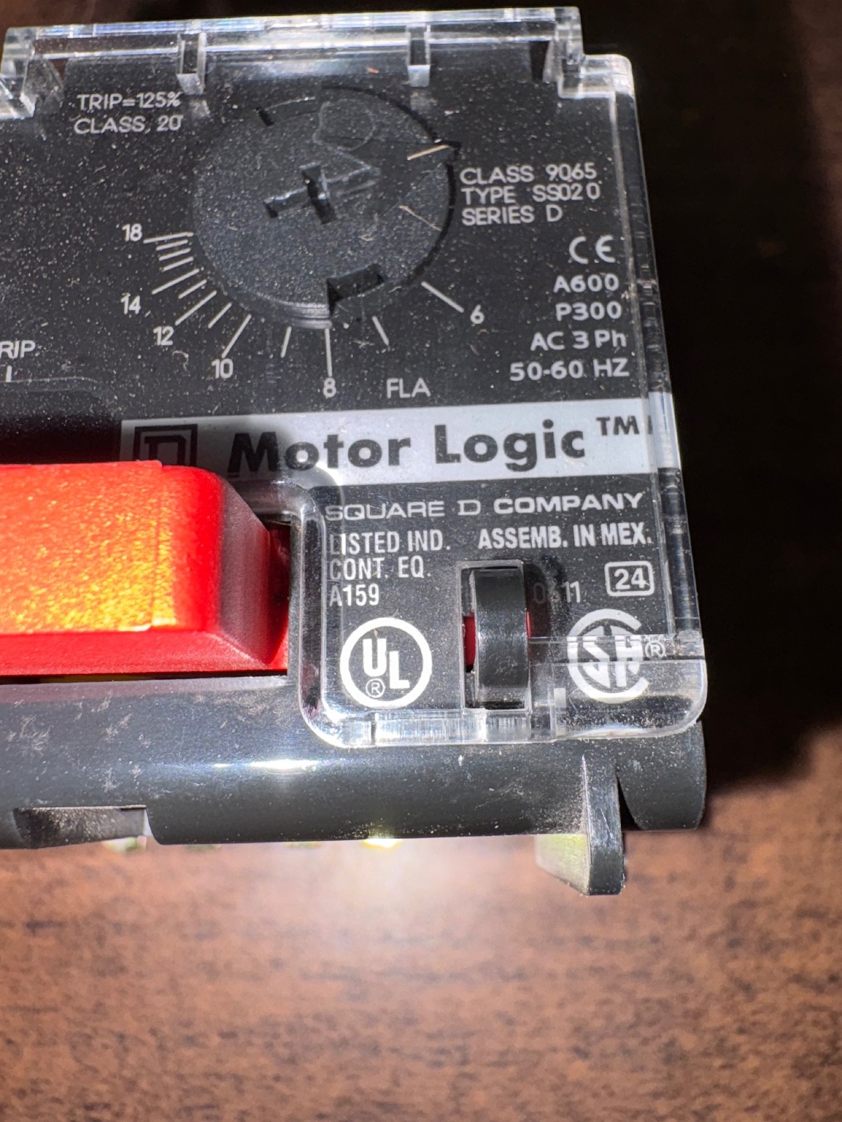 NEW SQUARE D 9065SS020 MOTOR LOGIC OVERLOAD RELAY . B375