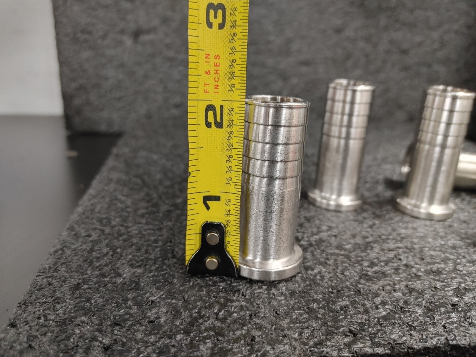 Lot of 7 Hose Barb Adapter Flange Vacuum Fittings