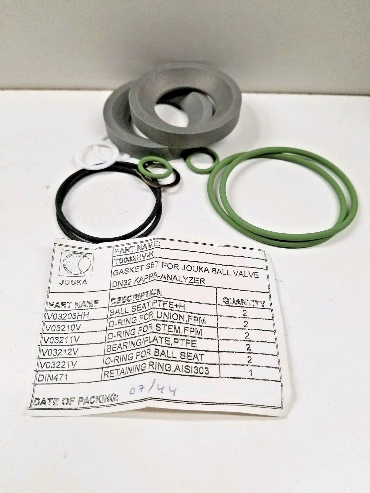 NEW OLD STOCK! JOUKA BALL VALVE GASKET SET TS032HV-H 255422