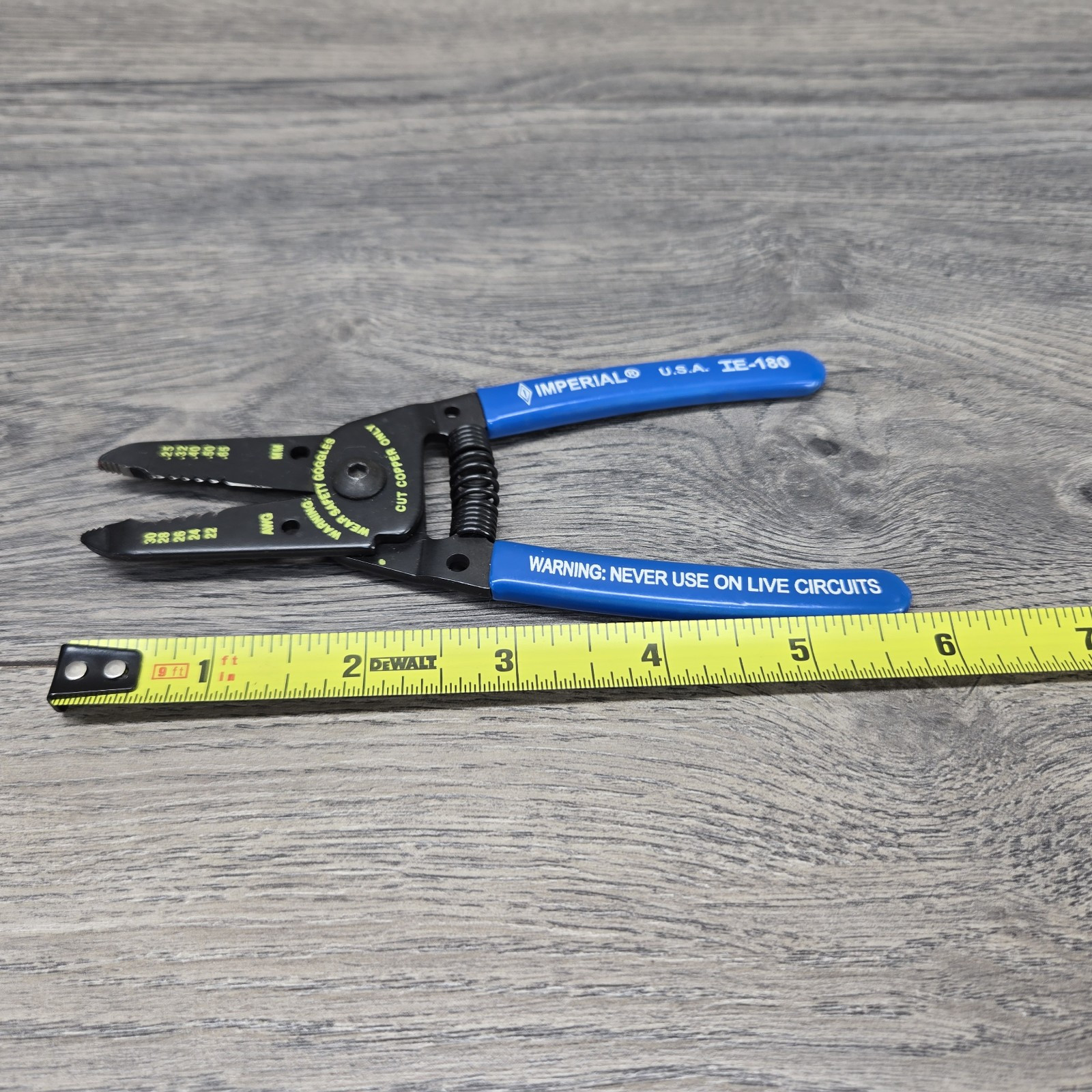 Imperial IE-180 Wire Stripper USA Made 30 AWG to 22 AWG Max Capacity Steel