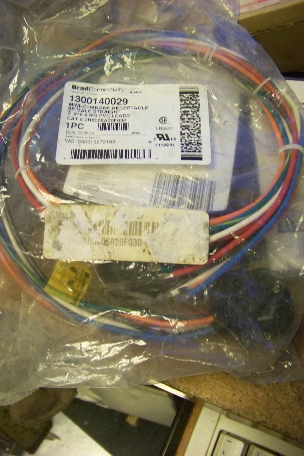 woodhead 1300140029 Cable Assembly 0.91m 16AWG Mini Change 6 POS M Mini-Change