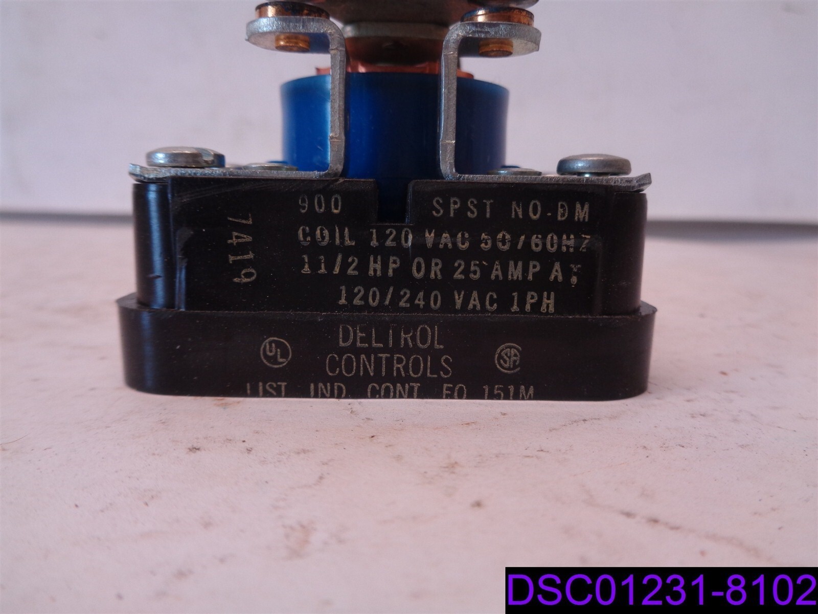 Deltrol Relay 120/240 VAC 1PH, 120 VAC 50/60 HZ, 20466-55
